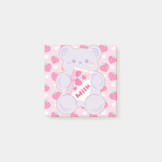 Gummi Sweet Strawberry Milk Post-it Notes