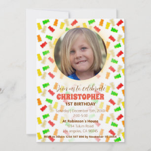 Gummies & Confetti Birthday Invitation