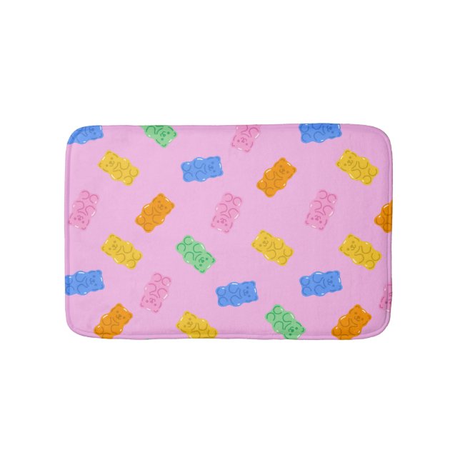 Gummy Bear Aesthetic Pastel Bath Mat (Front)