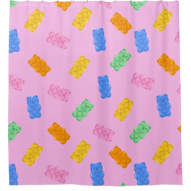 Gummy Bear Aesthetic Shower Curtain (Front)