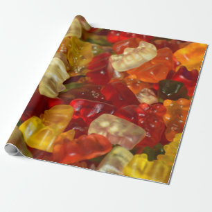 Gummy Bear Candies Wrapping Paper
