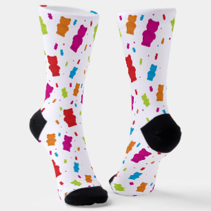 Gummy Bear Candy Pattern Socks
