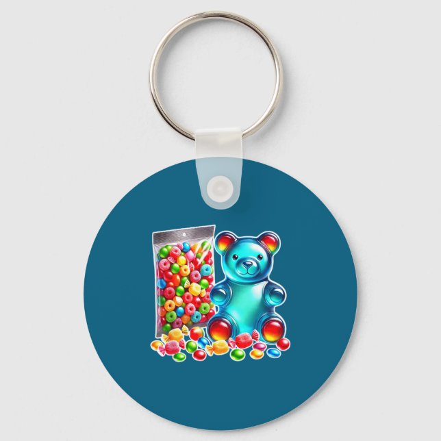 Gummy bear candy sour chew  key ring (Front)