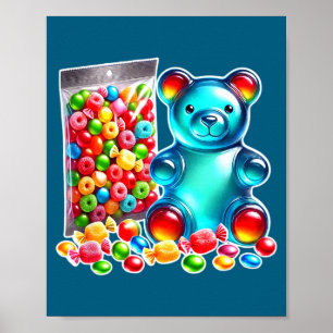 Gummy bear candy sour chew poster