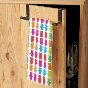 Gummy Bear Colourful Candy pattern Tea Towel