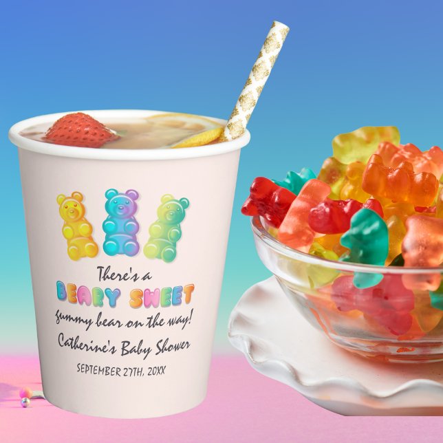 Gummy Bear Colourful Jelly Candy Baby Shower Paper Cups (Creator Uploaded)