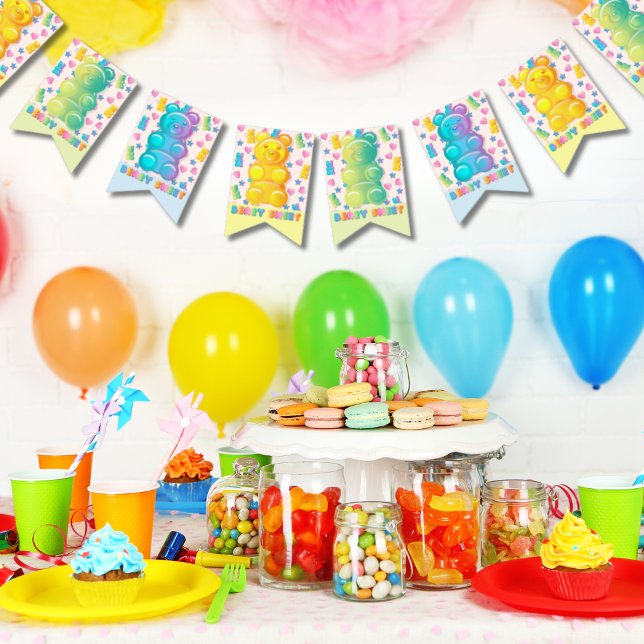 Gummy Bear Colourful Jelly Candy Kids Party Bunting (Creator Uploaded)