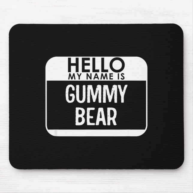 Gummy Bear Costume Funny Easy Last Minute Hallowee Mouse Mat (Front)