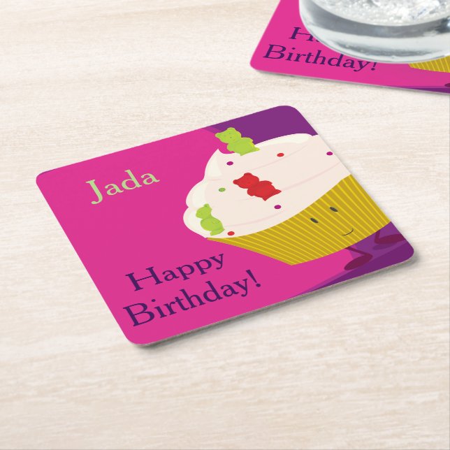 Gummy Bear Cupcake | Coaster (Angled)