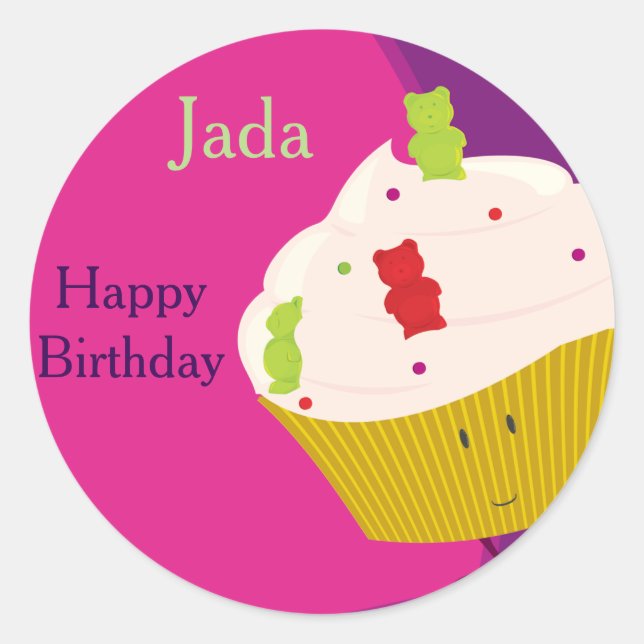 Gummy Bear Cupcake | Sticker (Front)