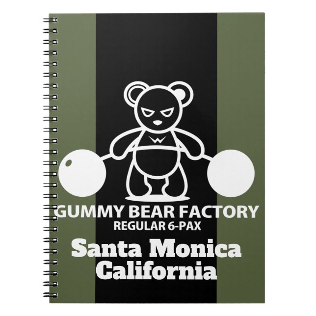 Gummy Bear Factory Gym/Fitness Notebook (Front)