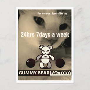 Gummy Bear Factory Gym/Fitness  Postcard