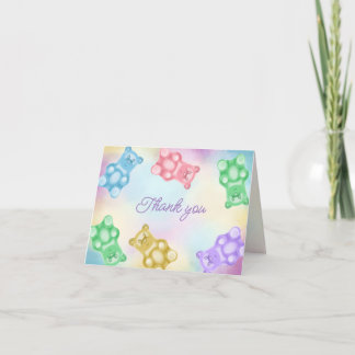 Gummy Bear Modern Realistic Folded Thank You Card