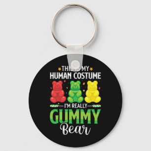 Gummy Bear My Human Costume Funny Candy Halloween Key Ring