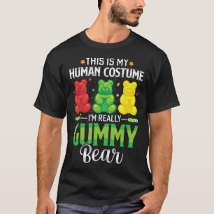 Gummy Bear My Human Costume Funny Candy Halloween  T-Shirt