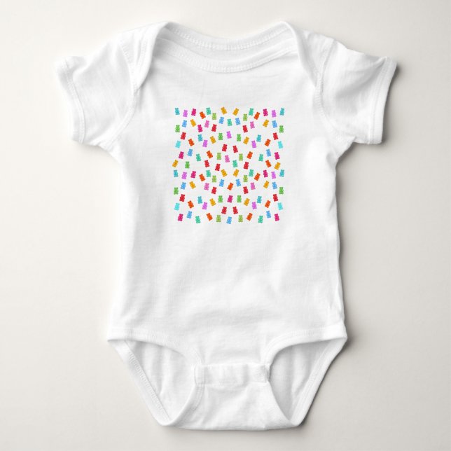 Gummy bear pattern baby bodysuit (Front)