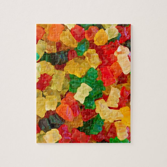 Gummy Bear Rainbow Coloured Candy Jigsaw Puzzle (Vertical)