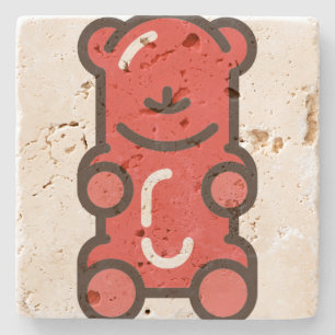 gummy-bear stone coaster