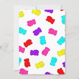gummy bears colourful rainbow candy invitation