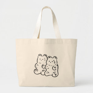 Gummy bears large tote bag
