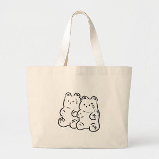 Gummy bears  large tote bag