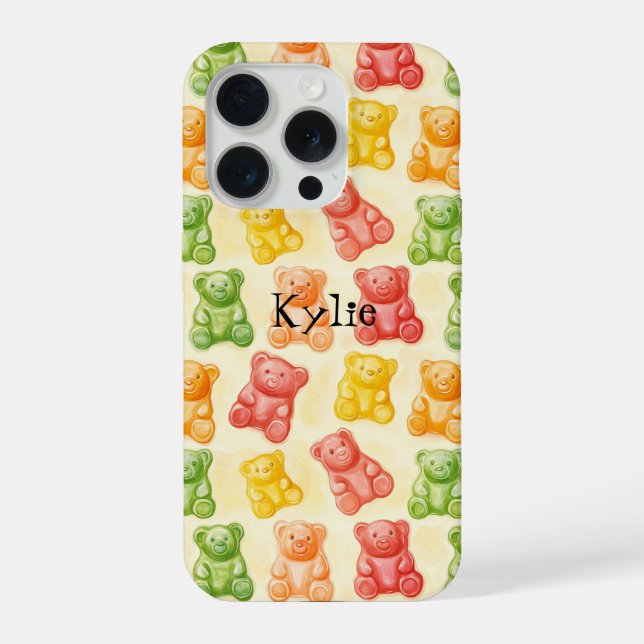 Gummy Bears Mint Pink Yellow Fruit Birthday iPhone Case (Back)