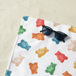 Gummy Bears Pattern Beach Towel