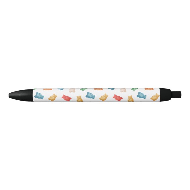 Gummy Bears Pattern Black Ink Pen (Front)