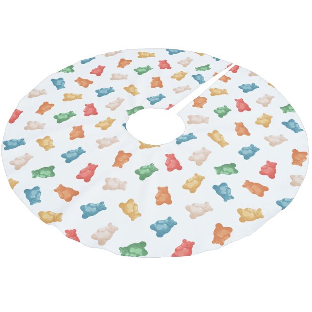 Gummy Bears Pattern Brushed Polyester Tree Skirt (Angled)