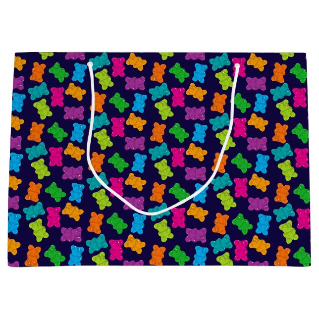 Gummy Bears Pattern Large Gift Bag (Front)