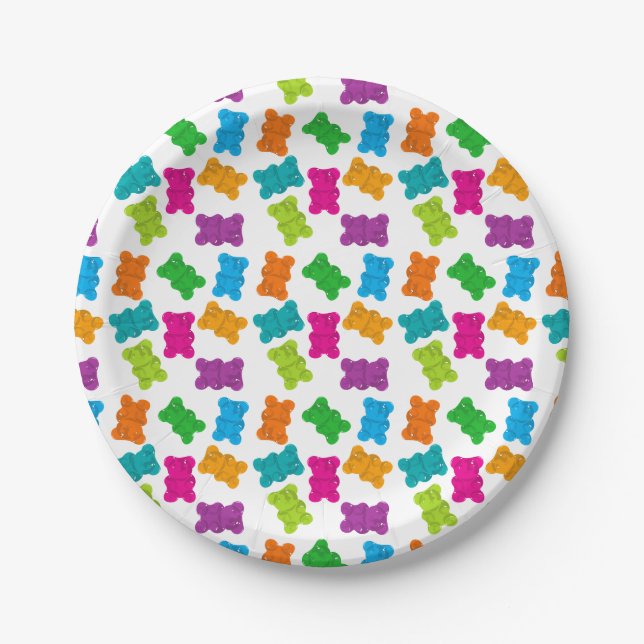 Gummy Bears Pattern Paper Plate (Front)