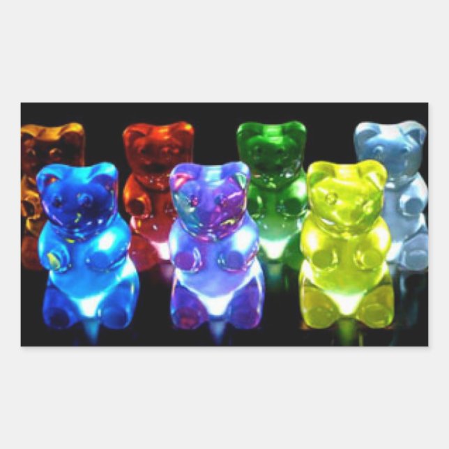 Gummy Bears Rectangular Sticker (Front)
