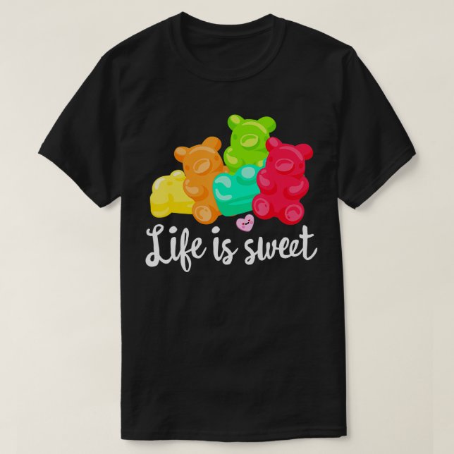 Gummy Bears  Soft Sugar Candy Fruity Juicy Kids Gi T-Shirt (Design Front)