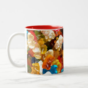 gummy bears Two-Tone coffee mug