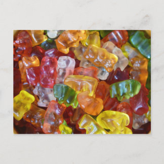 gummy candy yummy postcard