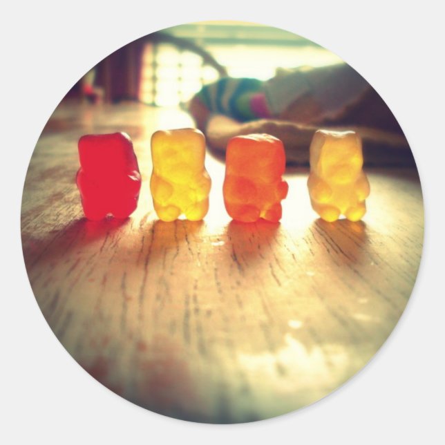 Gummy Gummy Gummy! Classic Round Sticker (Front)
