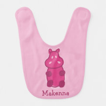 Gummy Hippo Bib - Pink