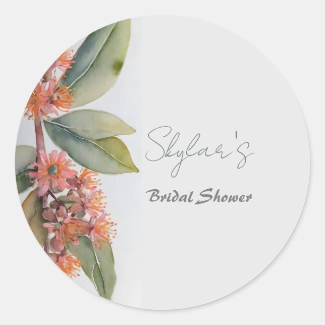 Gumnut Flowers Celebration Classic Round Sticker (Front)