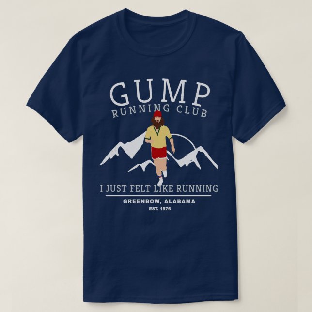 GUMP Running Club Greenbow Alabama Est 1976 T-Shirt (Design Front)