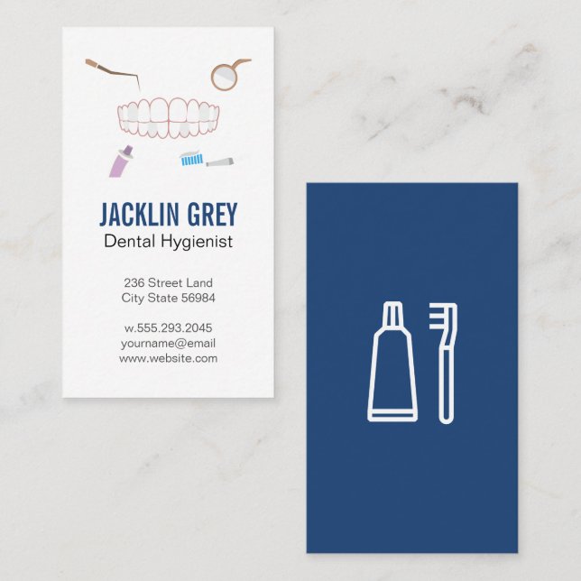 Gums Teeth | Dental Tools Business Card (Front/Back)