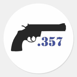 **GUN .357** CLASSIC ROUND STICKER