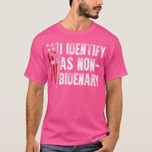 Gun American Flag I Identify As Non-Bidenary (On B T-Shirt
