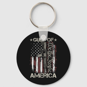 Gun American Flag Patriots Gulf Of Usa America Key Ring