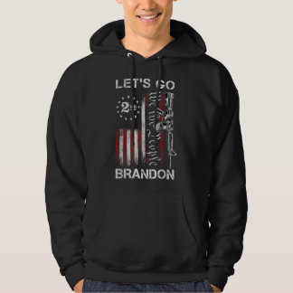 Gun American Flag Patriots Let's Go Brandon 2nd Am Hoodie