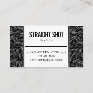 Gun Ammo Firearms Bullet Slate Sporting Goods Business Card