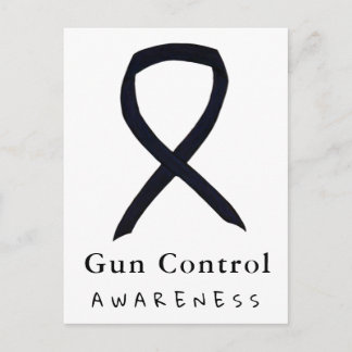 Gun Control Awareness Black Ribbon Cards
