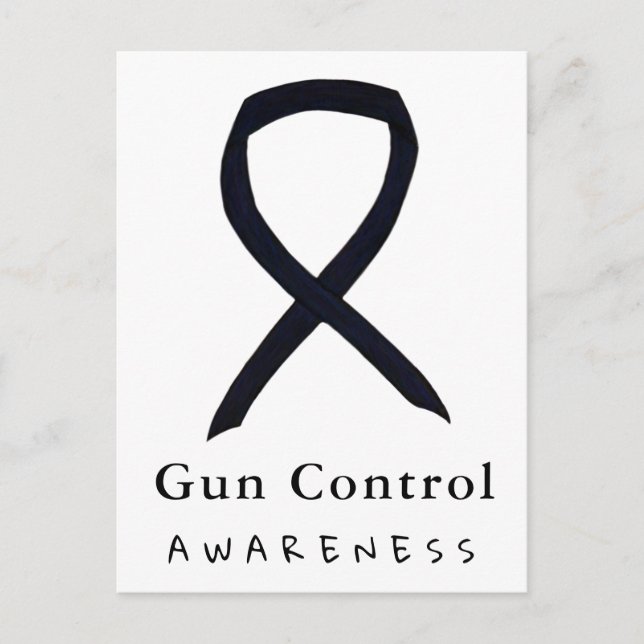 Gun Control Awareness Black Ribbon Cards (Front)