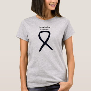 Gun Control Black Awareness Ribbon Custom Shirt