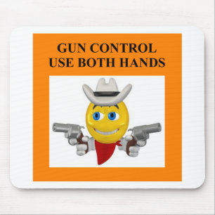 gun control joke mouse mat
