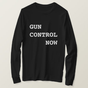 Gun Control Now, bold white text, Protest March T-Shirt